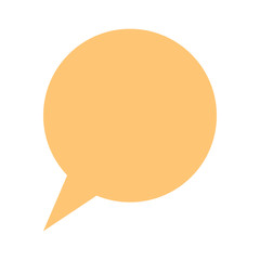 Circle blank speech bubble sign or empty map pin icon. Design graphic element is saved as a vector illustration