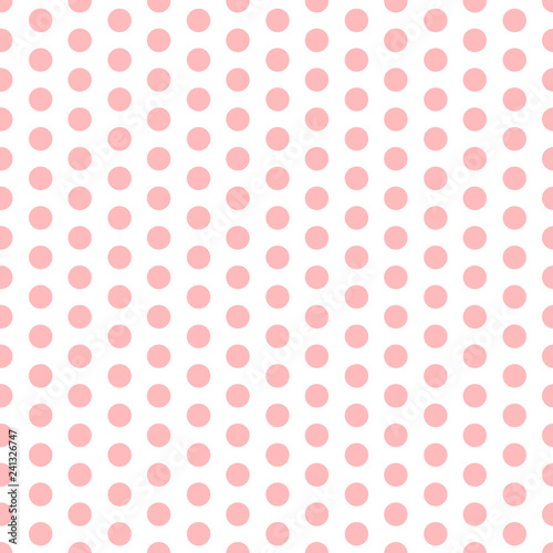 Seamless Polka Dot Pattern Pink And White Design For