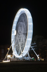 Christmas ferris wheel  at Moravian square at advent time on December