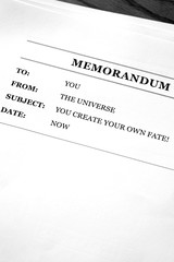 Memo From the Universe Positive Message You Create Your Own Fate