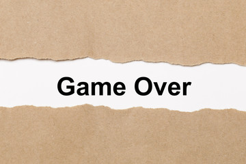 Game Over, Inspiration and business concept torn paper