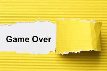 Game Over, Inspiration and business concept torn paper