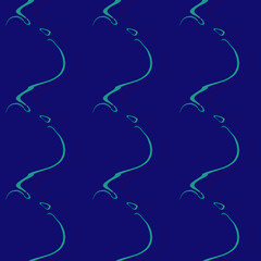 Seamless pattern background with multi-colored wavy lines.