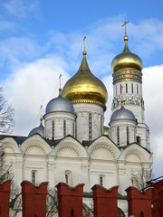 Fototapeta na wymiar Inside Kremlin. View of Ivan the Great Bell Tower, MOSCOW, RUSSIA