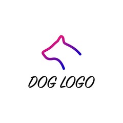 Dog animal illustration logo