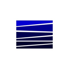 Blue lake square icon