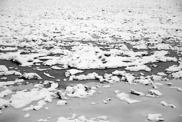 Ice winter background.