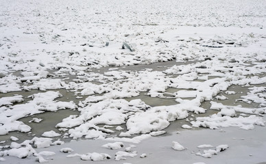 Ice winter background.