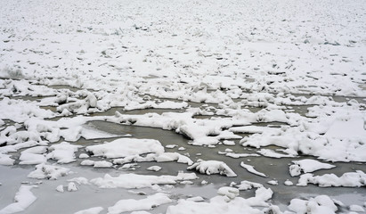 Ice winter background.