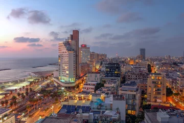 Muurstickers Tel Aviv skyline, Israel © Bogdan Lazar