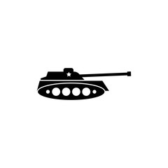 Military Tank vector icon isolated on white background