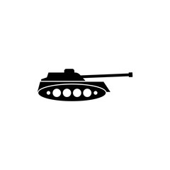 Military Tank vector icon isolated on white background