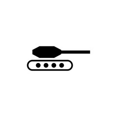 Military Tank vector icon isolated on white background