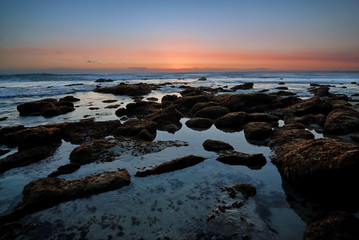 Sunset and tide pools 