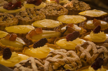 bakery tasty goods in pastry shop