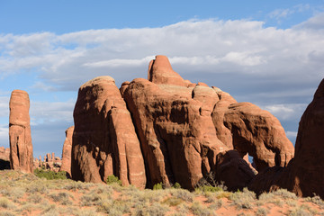 Fototapeta na wymiar Red Rock Formations Near Canyonlands National Park, Utah.