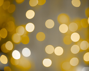 Krasnodar, Russia-December 15, 2018. Blue bokeh. Bright lights of a garland.