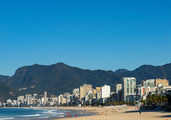 Fototapeta na wymiar Rio de Janeiro city, Rio de Janeiro state of Brazil, South America. Ipanema beach.