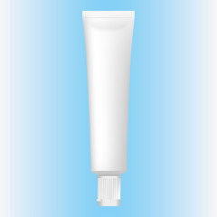 Illustration of an object item bottle of cream, gel, ointment, cosmetic or medicine bottle, front. Ideal for product catalogs and cosmetic hygiene information
