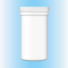 Illustration of object packaging bottle. cosmetic, medicine, supplement and vitamins. Ideal for catalogs, informative and catalogs 3D packaging