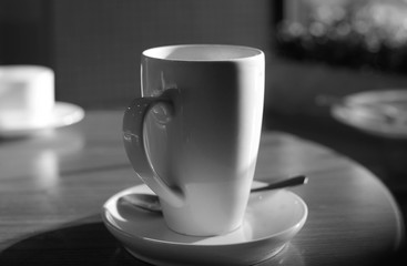  a cup of coffee in a cafe