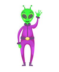 alien raising hand