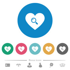 Dating flat round icons