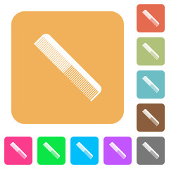 Simple comb rounded square flat icons