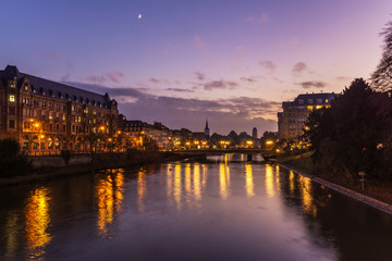 Fototapeta na wymiar Strasbourg by night