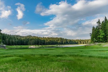 The magnificent Black Lake is located in the National Park Durmitor in the north of Montenegro.