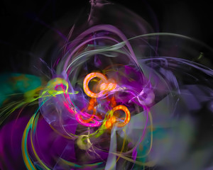 digital abstract design fractal, party