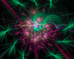 digital abstract design fractal, party