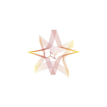 Vector  Ineinander Stern Star Logo (Vektorgrafik) 