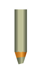 Vector of color pencil on white background with realistic 3D wooden color pencils.Vector illustration art of color pencil