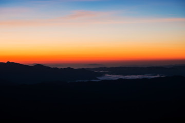  landscape Mountain with sunset  in  Nan Thailand