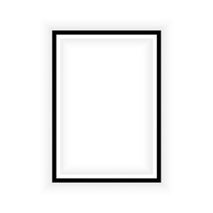 Realistic picture frame isolated on white background. Perfect for your presentations. Vector illustration EPS 10.