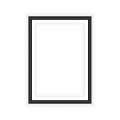 Fototapeta premium Realistic picture frame isolated on white background. Perfect for your presentations. Vector illustration EPS 10.
