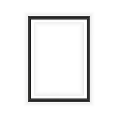 Realistic picture frame isolated on white background. Perfect for your presentations. Vector illustration EPS 10.