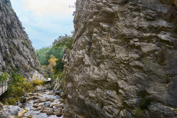 River in Sapadere Canyon, Taurus Mountains, Antalya, Turkey.