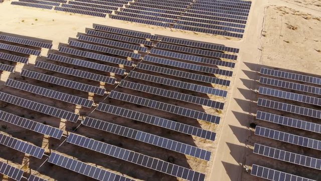aerial of a solar farm Mojave