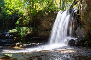 beautiful waterfall at Kbal Spean