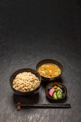 玄米ご飯　Brown rice Japanese food