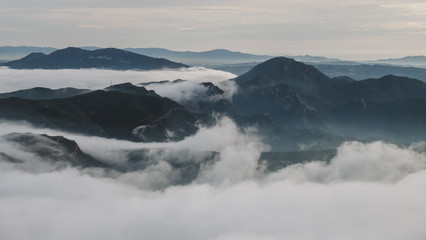 Fototapeta na wymiar Above the clouds I - Montserrat