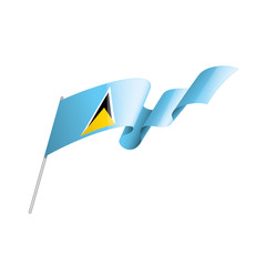 Saint Lucia flag, vector illustration on a white background