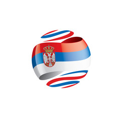 Serbia flag, vector illustration on a white background