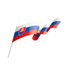 Slovakia flag, vector illustration on a white background
