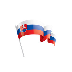 Slovakia flag, vector illustration on a white background