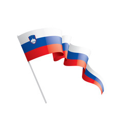 Slovenia flag, vector illustration on a white background