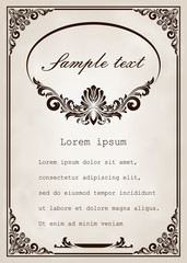 decorative frame in vintage style