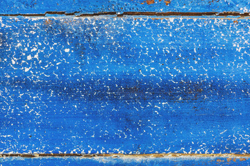 old blue painted shabby wooden board texture background
